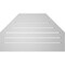 Ekena Millwork Octagonal Top Surface Mount PVC Gable Vent w/ 2"W x 1-1/2"P Brickmould Frame, 34"W x 20"H GVPOT34X2002SF - alternate 4
